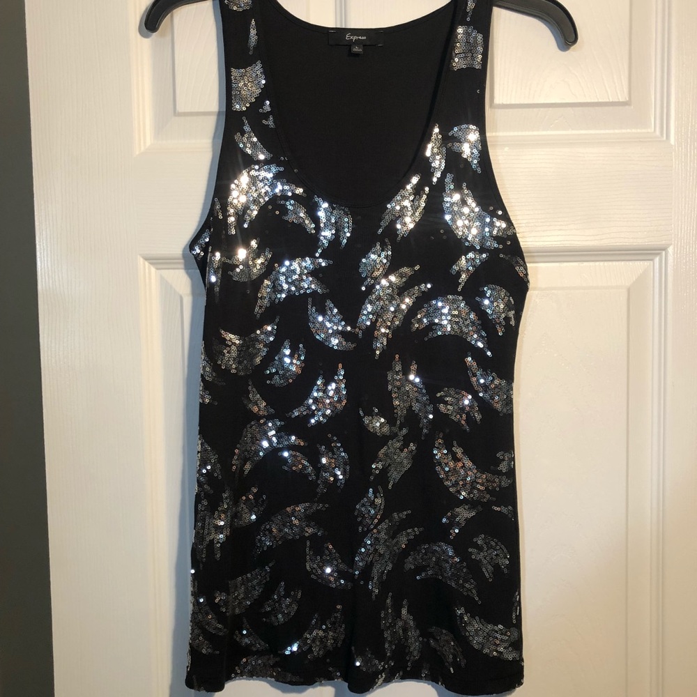 Sequence black tank top